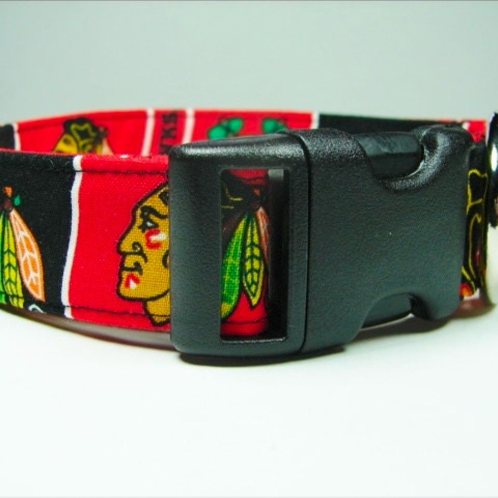 Red and Black Adjustable Dog Collar